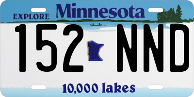 MN license plate 152NND