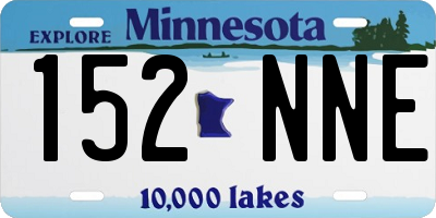 MN license plate 152NNE