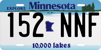 MN license plate 152NNF