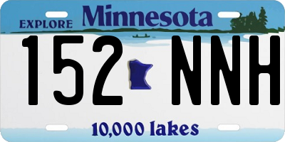 MN license plate 152NNH