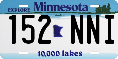 MN license plate 152NNI