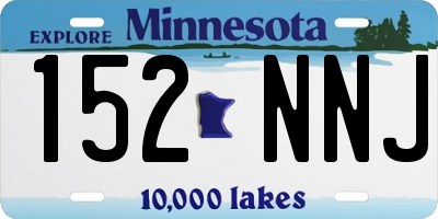 MN license plate 152NNJ
