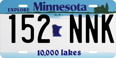 MN license plate 152NNK