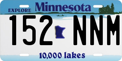 MN license plate 152NNM