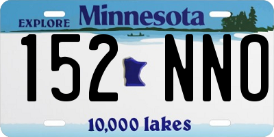 MN license plate 152NNO