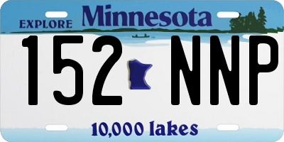 MN license plate 152NNP