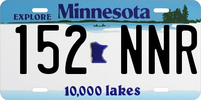 MN license plate 152NNR