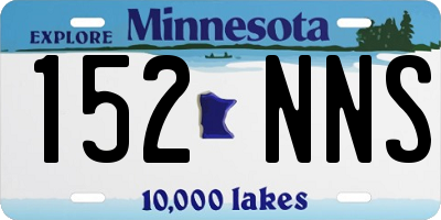 MN license plate 152NNS