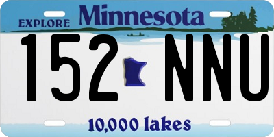 MN license plate 152NNU
