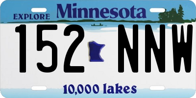 MN license plate 152NNW