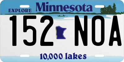 MN license plate 152NOA