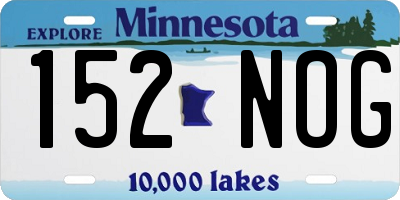 MN license plate 152NOG