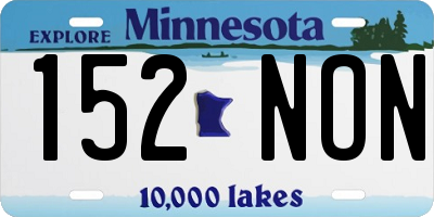 MN license plate 152NON