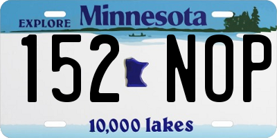 MN license plate 152NOP