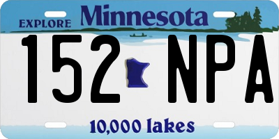 MN license plate 152NPA