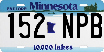 MN license plate 152NPB
