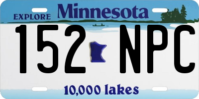 MN license plate 152NPC