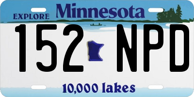 MN license plate 152NPD