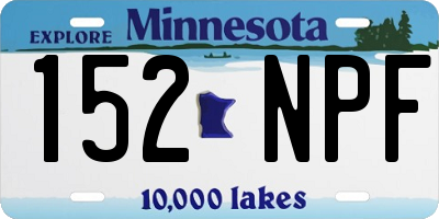 MN license plate 152NPF