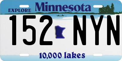 MN license plate 152NYN