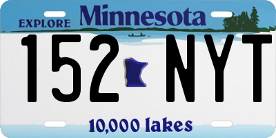 MN license plate 152NYT