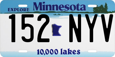 MN license plate 152NYV