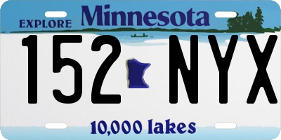 MN license plate 152NYX
