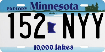 MN license plate 152NYY