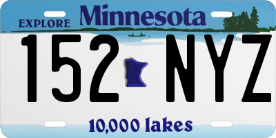 MN license plate 152NYZ