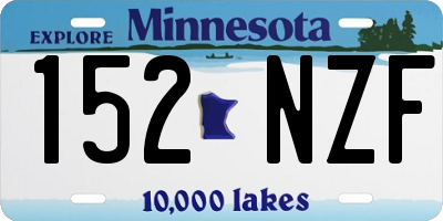 MN license plate 152NZF