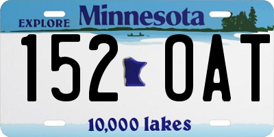 MN license plate 152OAT