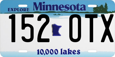 MN license plate 152OTX