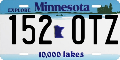 MN license plate 152OTZ