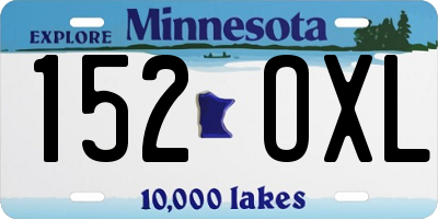 MN license plate 152OXL