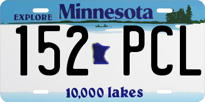 MN license plate 152PCL