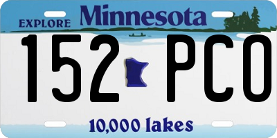 MN license plate 152PCO