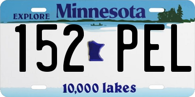 MN license plate 152PEL