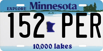 MN license plate 152PER