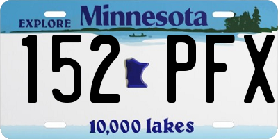 MN license plate 152PFX