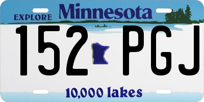 MN license plate 152PGJ