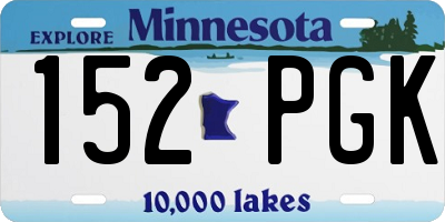 MN license plate 152PGK