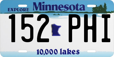 MN license plate 152PHI