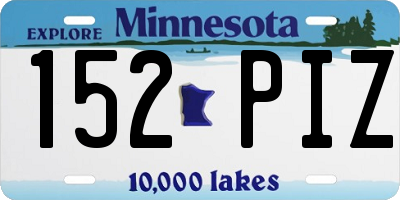 MN license plate 152PIZ