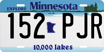 MN license plate 152PJR