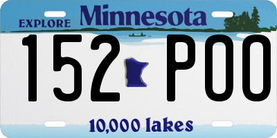 MN license plate 152POO