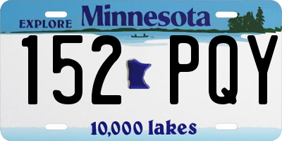 MN license plate 152PQY