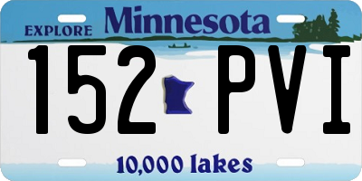 MN license plate 152PVI