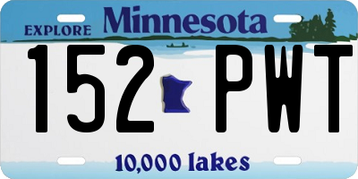 MN license plate 152PWT