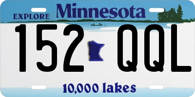 MN license plate 152QQL