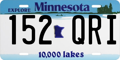 MN license plate 152QRI